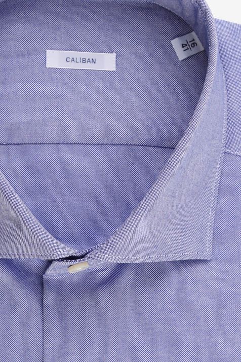 Camicia Uomo Caliban Regular Tinta unita 100% cotone collo Francese Manica lunga