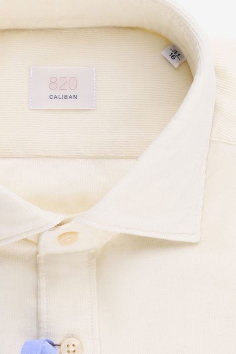 Camicia Uomo Caliban Regular Tinta unita 100% cotone collo Francese Manica lunga