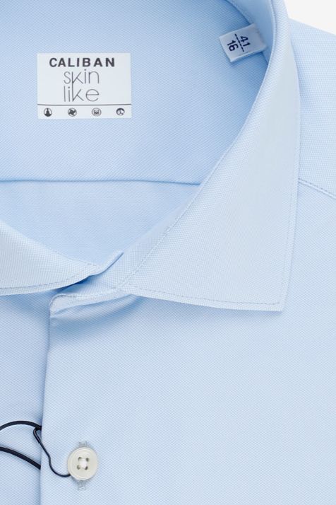 Camicia Uomo Caliban Regular Tinta unita 85% poliammide 15% elastam collo Francese Manica lunga