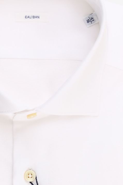 Camicia Uomo Caliban Regular Tinta unita 100% cotone collo Francese Manica lunga