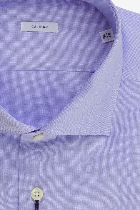 Camicia Uomo Caliban Regular Tinta unita 100% cotone collo Francese Manica lunga