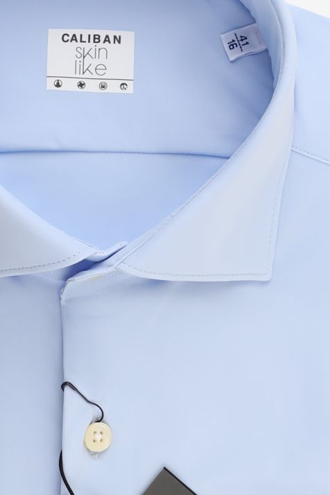 Camicia Uomo Caliban Regular Tinta unita 74% poliammide 26% ea collo Francese Manica lunga