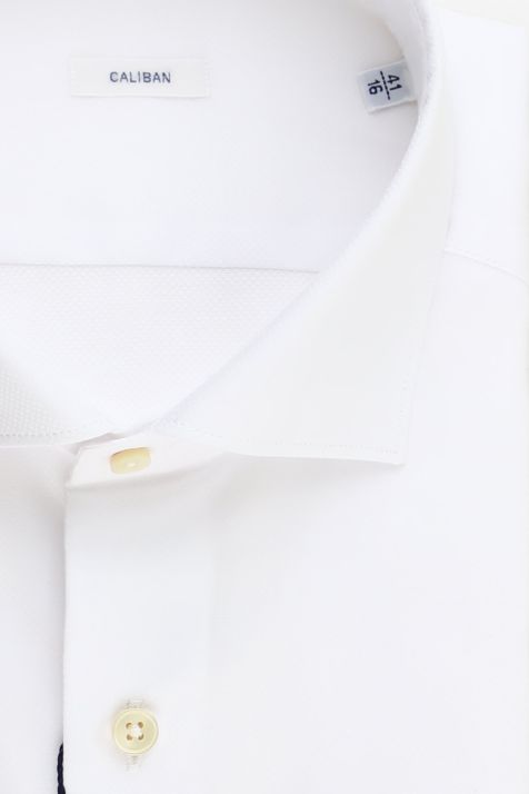 Camicia Uomo Caliban Regular Tinta unita 100% cotone collo Francese Manica lunga