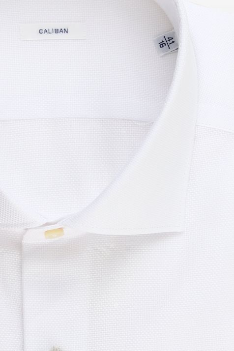 Camicia Uomo Caliban Regular Tinta unita 100% cotone collo Francese Manica lunga