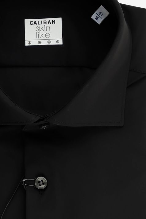 Camicia Uomo Caliban Regular Tinta unita 73% poliamide 27% elastan collo Francese Manica lunga