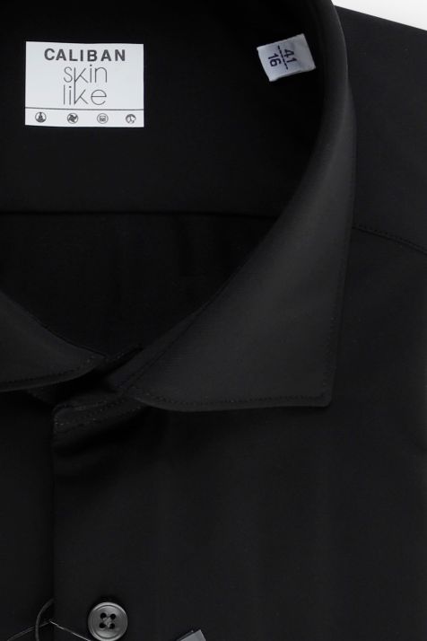Camicia Uomo Caliban Regular Tinta unita 87% poliammide 13% elastan collo Francese Manica lunga