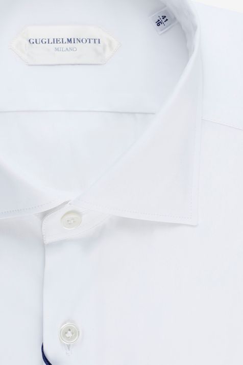 Camicia Uomo Guglielminotti Slim Tinta unita 72% cotone 3% elastan 25% pa collo Francese Manica lunga