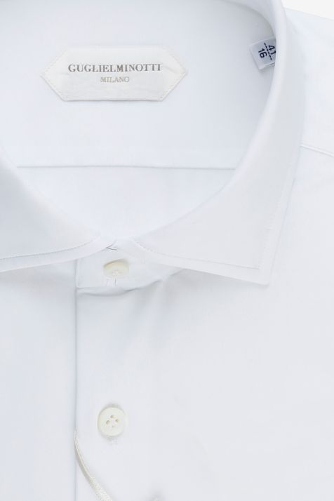Camicia Uomo Guglielminotti Regular Tinta unita 85% poliammide 15% elastam collo Italiano Manica lunga
