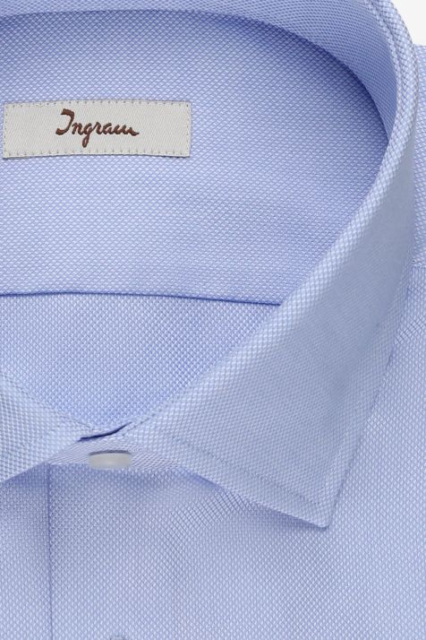 Camicia Uomo Ingram Regular Tinta unita 100% cotone collo Francese Manica lunga