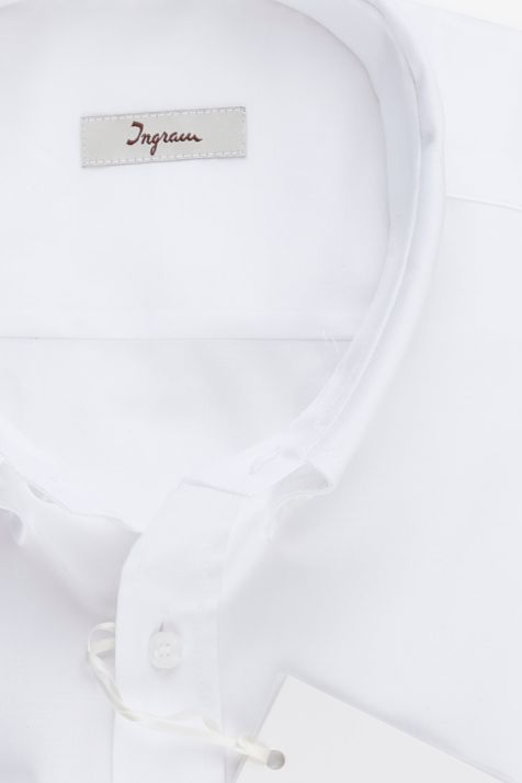 Camicia Uomo Ingram Classic Tinta unita 97% cotone 3% elastan collo Button down Manica lunga