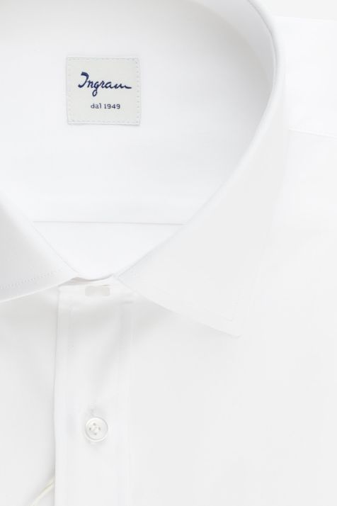Camicia Uomo Ingram Classic Tinta unita 100% cotone collo Francese Manica lunga