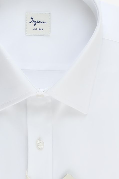 Camicia Uomo Ingram Classic Tinta unita 100% cotone collo Italiano Manica lunga