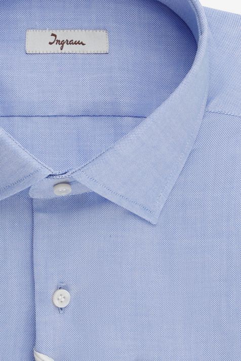 Camicia Uomo Ingram Regular Tinta unita 100% cotone collo Francese Manica lunga