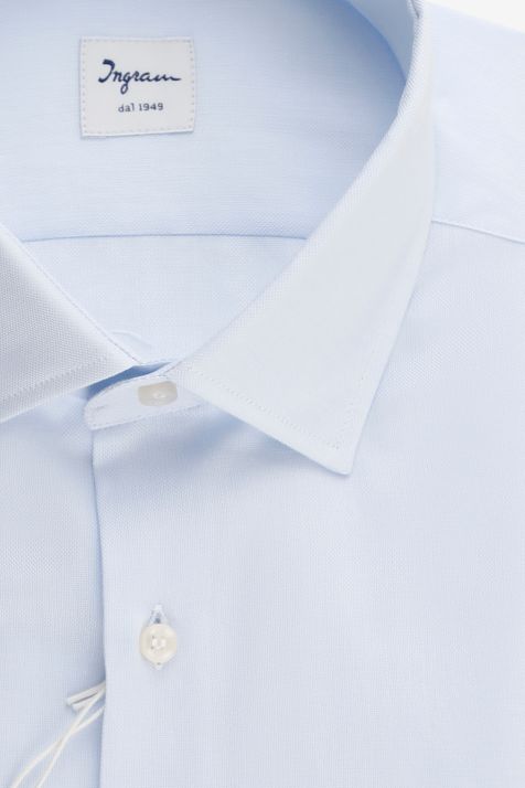 Camicia Uomo Ingram Regular Tinta unita 100% cotone collo Francese Manica lunga