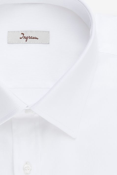 Camicia Uomo Ingram Classic Micro disegno 100% cotone collo Italiano Manica lunga