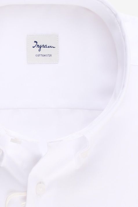 Camicia Uomo Ingram Classic No Stiro Tinta unita 100% cotone collo Button down Manica lunga