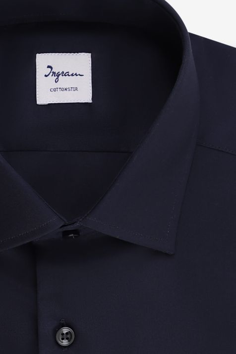 Camicia Uomo Ingram Regular No Stiro Tinta unita 100% cotone collo Francese Manica lunga