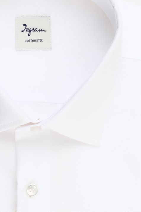 Camicia Uomo Ingram Classic No Stiro Tinta unita 100% cotone collo Francese Manica lunga