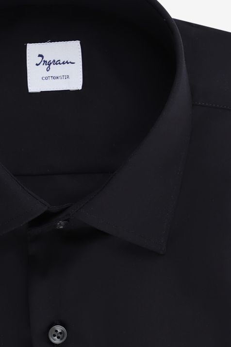 Camicia Uomo Ingram Classic No Stiro Tinta unita 100% cotone collo Francese Manica lunga