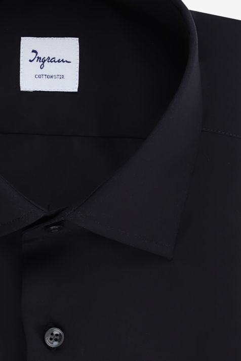 Camicia Uomo Ingram Regular No Stiro Tinta unita 100% cotone collo Francese Manica lunga