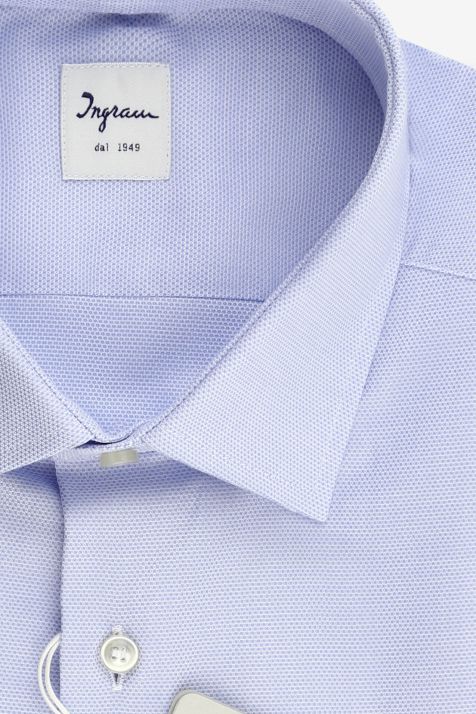 Camicia Uomo Ingram Regular Tinta unita 100% cotone collo Francese Manica lunga