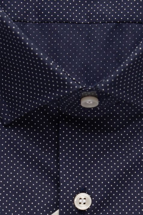 Camicia Uomo Ingram Regular Micro disegno 100% cotone collo Italiano Manica lunga