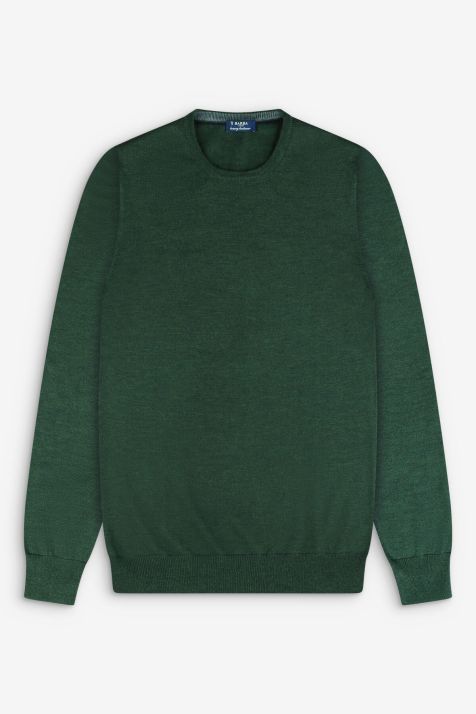 Maglia Uomo Barba Collo alto Regular Tinta unita 100% Lana merino Extra Fine