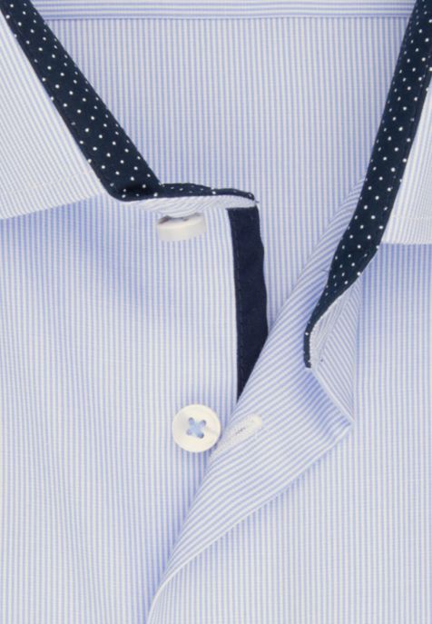 Camicia Uomo Seidensticker Regular No Stiro Righe collo Italiano Manica lunga