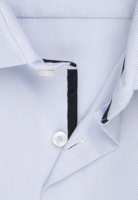 Camicia Uomo Seidensticker Regular No Stiro Tinta unita collo Italiano Manica lunga