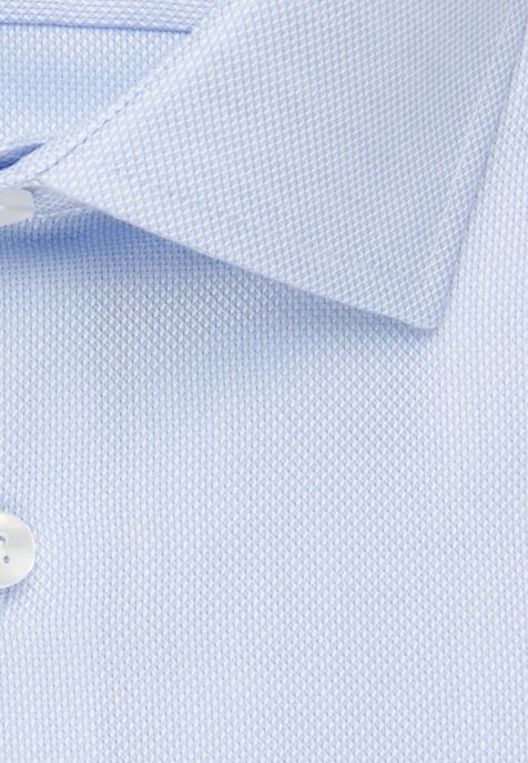 Camicia Uomo Seidensticker Classic No Stiro Tinta unita 100% cotone collo Italiano Manica lunga