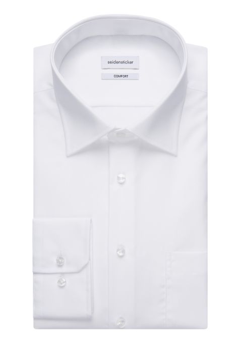 Camicia Uomo Seidensticker Comfort No Stiro Tinta unita collo Italiano Manica lunga