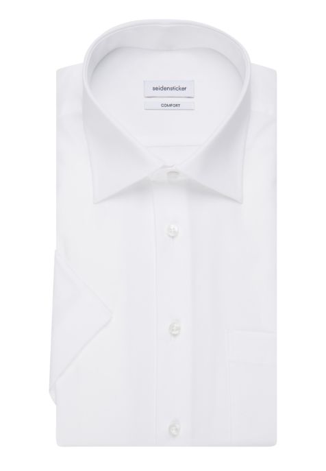 Camicia Uomo Seidensticker Comfort No Stiro Tinta unita collo Italiano Manica corta