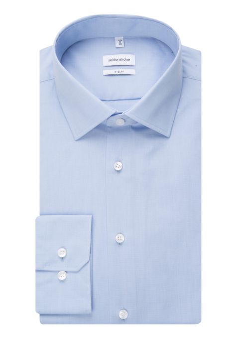 Camicia Uomo Seidensticker Slim No Stiro Tinta unita collo Italiano Manica lunga