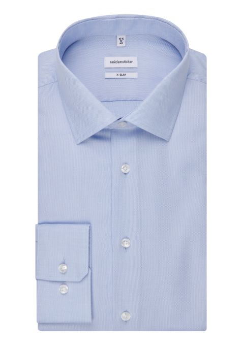 Camicia Uomo Seidensticker Slim No Stiro Tinta unita collo Italiano Manica lunga