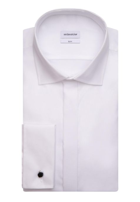 Camicia Uomo Seidensticker Slim No Stiro Tinta unita collo Italiano Manica lunga
