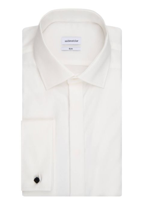 Camicia Uomo Seidensticker Slim No Stiro Tinta unita collo Italiano Manica lunga