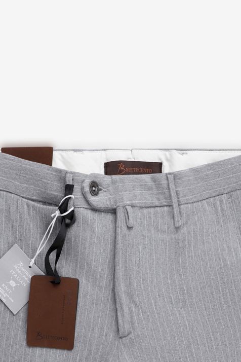 Pantalone Uomo B-Settecento Chino Slim Righe 97% cotone 3% elastan