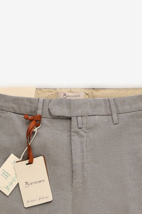 Pantalone Uomo B-Settecento Chino Slim Micro disegno 97% cotone 3% elastan