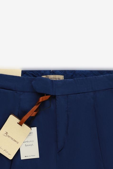 Pantalone Uomo B-Settecento Bermuda Slim Righe 47% cotone 52% lino 1% ea
