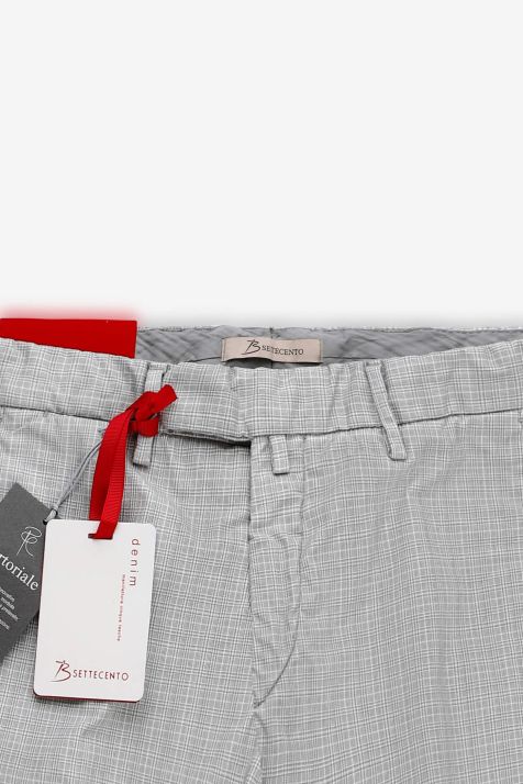 Pantalone Uomo B-Settecento Chino Slim Micro disegno 50% cotton 47% pa 3% ea