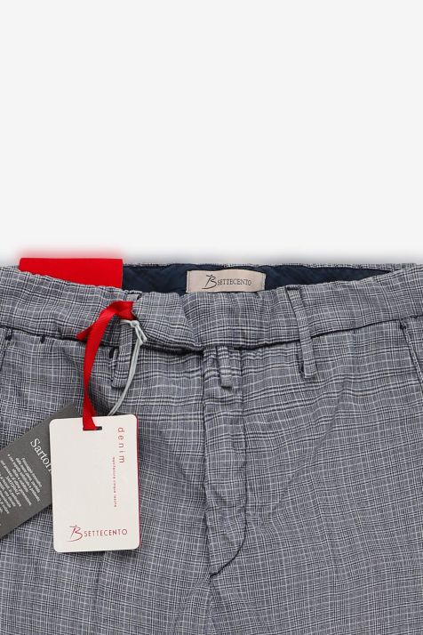 Pantalone Uomo B-Settecento Chino Slim Micro disegno 50%  47% poli 3% ea