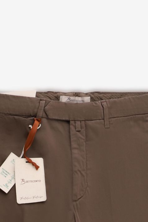 Pantalone Uomo B-Settecento Chino Slim Micro disegno 97% cotone 3% elastan