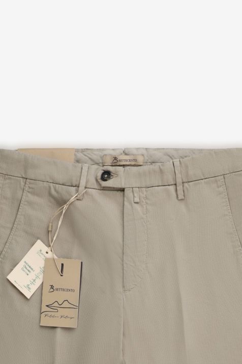 Pantalone Uomo B-Settecento Chino Slim Micro disegno 97% cotone 3% elastan