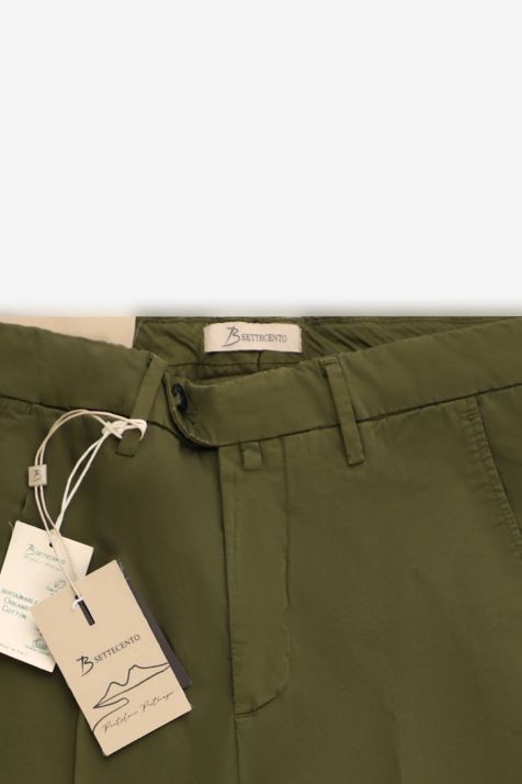 Pantalone Uomo B-Settecento Chino Slim Tinta unita 97% cotone 3% elastan