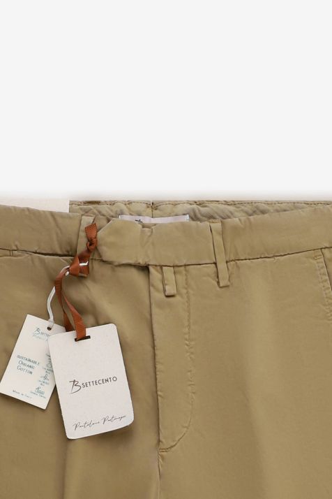 Pantalone Uomo B-Settecento Chino Slim Tinta unita 97% cotone 3% elastan