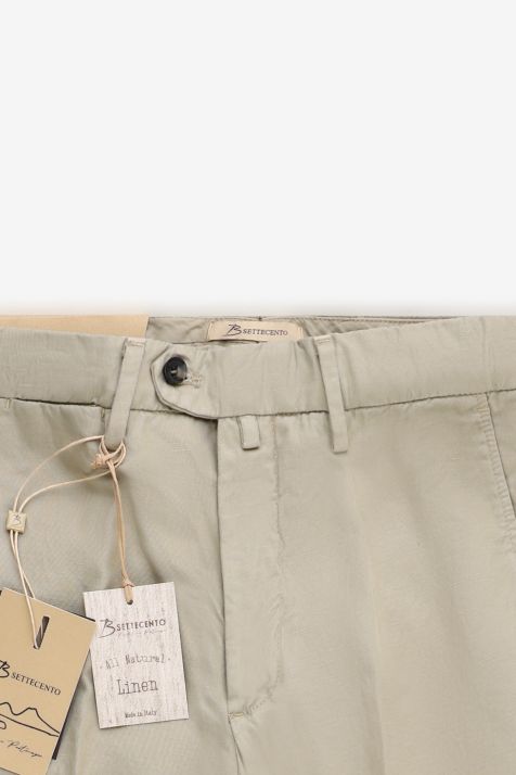 Pantalone Uomo B-Settecento Chino Slim Tinta unita 63% cotone 35% lino 2% ea