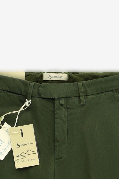 Pantalone Uomo B-Settecento Chino Slim Micro disegno 98% cotone 2% elastan
