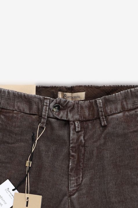 Pantalone Uomo B-Settecento Chino Slim Micro disegno 65% cotone 33% pa 2% ea