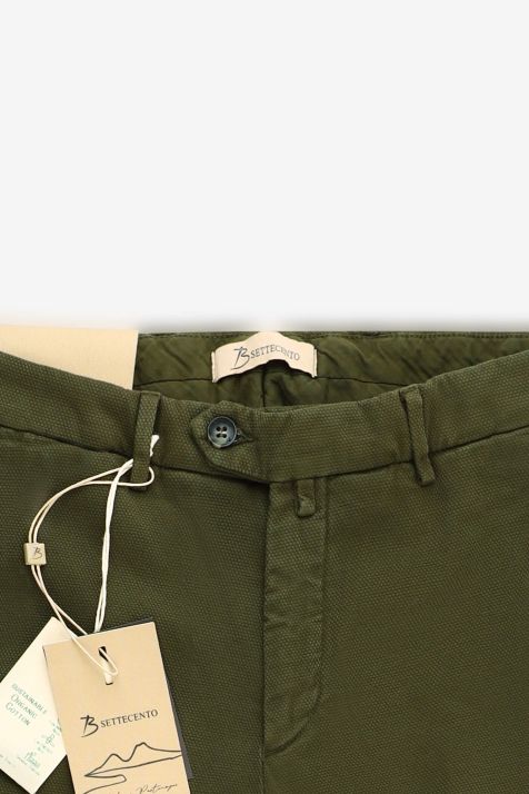 Pantalone Uomo B-Settecento Chino Slim Micro disegno 98% cotone 2% elastan