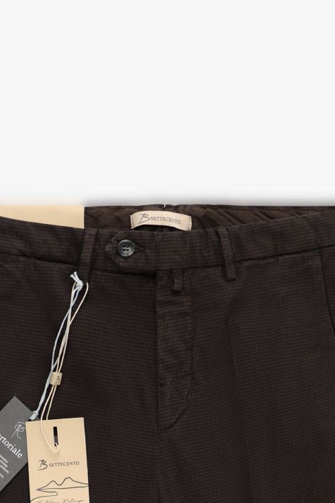 Pantalone Uomo B-Settecento Chino Slim Micro disegno 97% cotone 3% elastan